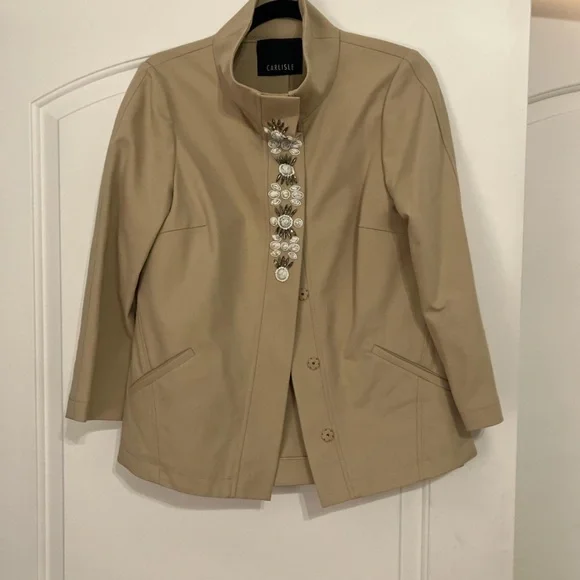 Lovely spring swing coat with Embellished Buttons - Picture 6 of 6